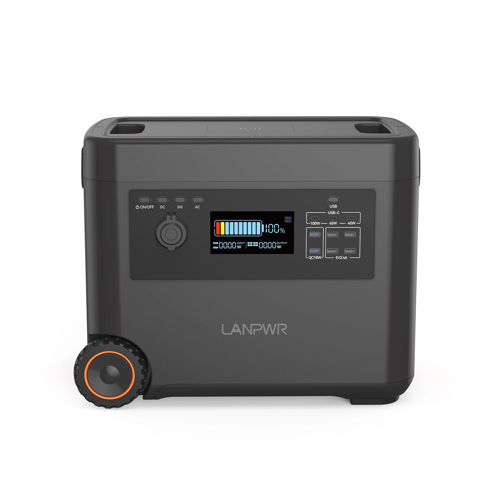 LANPWR D5-2500 Portable Power Station Solar Generator 2160Wh 2500W Perfect for Outdoor camping, RV trip, Outdoor party, Home use