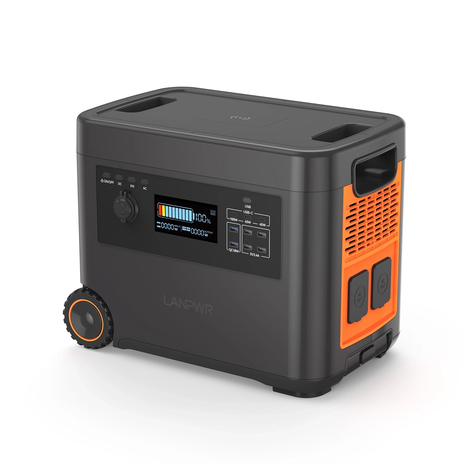 LANPWR D5-2500 Portable Power Station Solar Generator 2160Wh 2500W Perfect for Outdoor camping, RV trip, Outdoor party, Home use