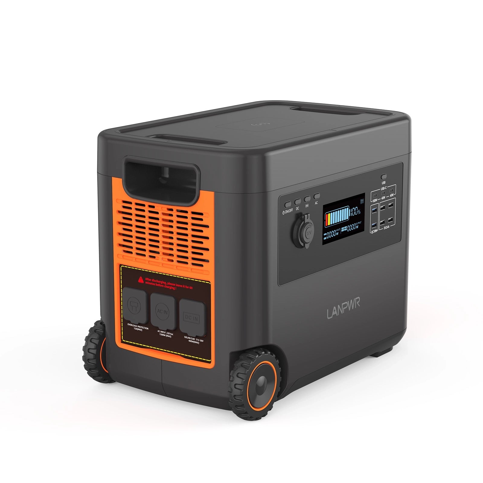 LANPWR D5-2500 Portable Power Station Solar Generator 2160Wh 2500W Perfect for Outdoor camping, RV trip, Outdoor party, Home use