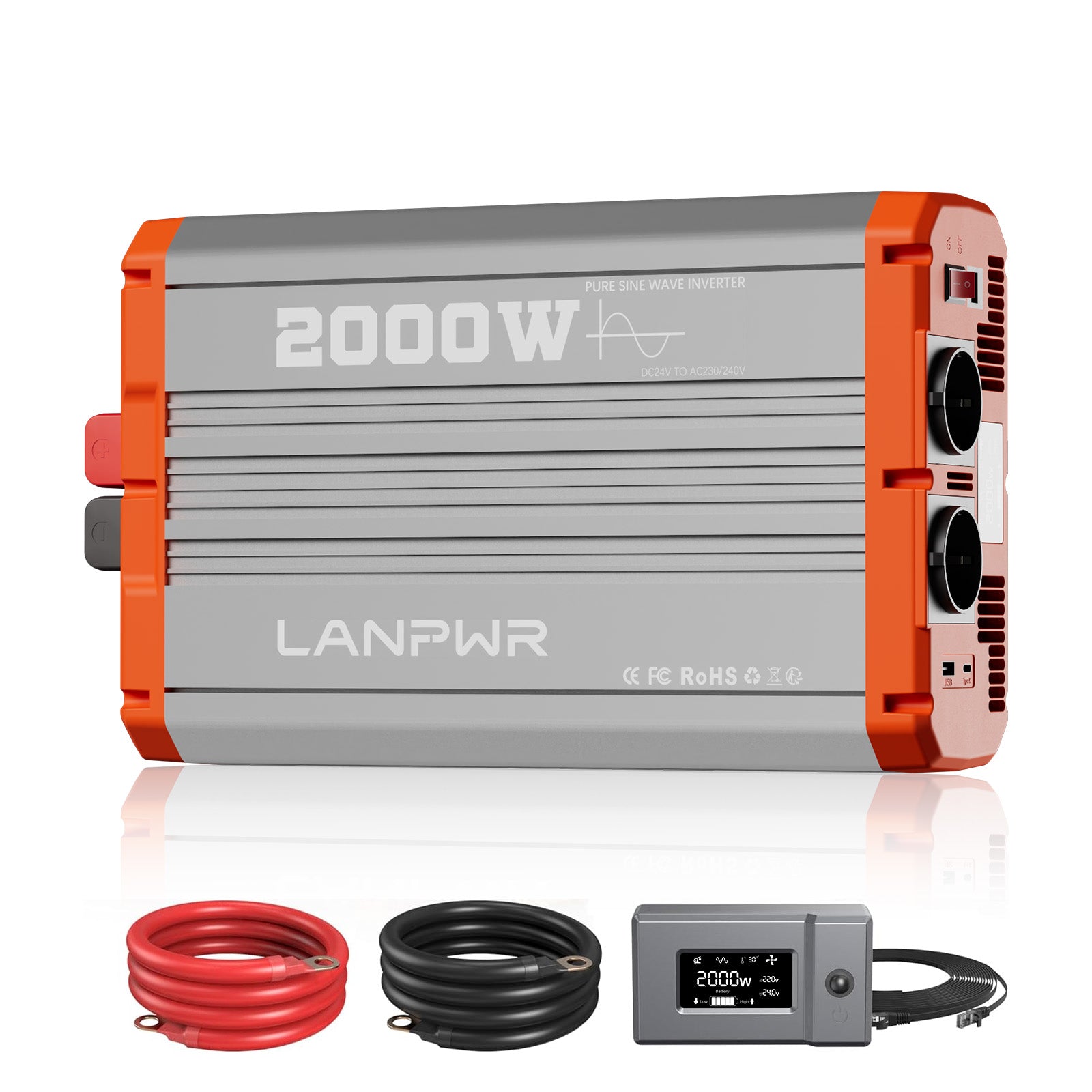 LANPWR 2000W 24V Pure Sine Wave Inverter