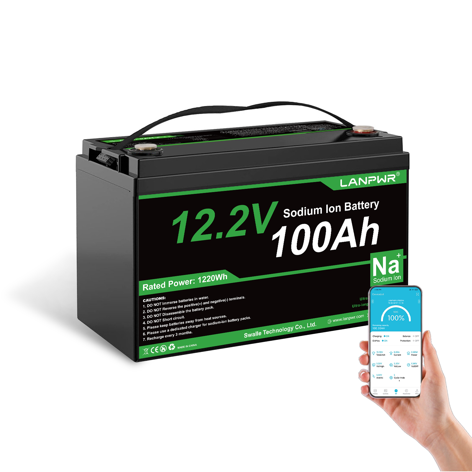 LANPWR 12V 100Ah Sodium-Ion Battery – Reliable Charging at -20°C